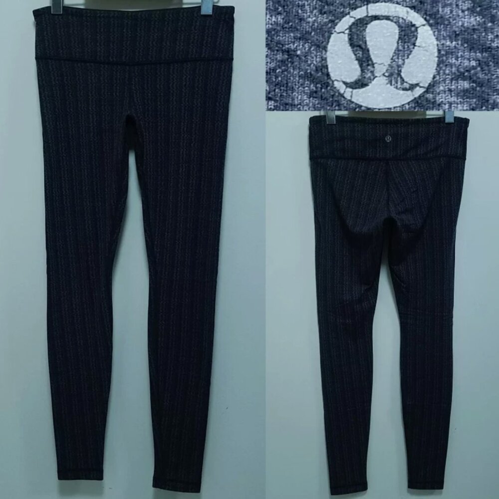 Lululemon Textured Ziggy Leggings 8 Medium Wee September Luon " Skinny 30Inseam